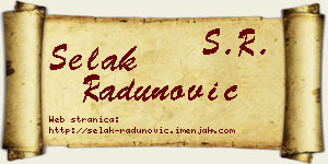 Selak Radunović vizit kartica